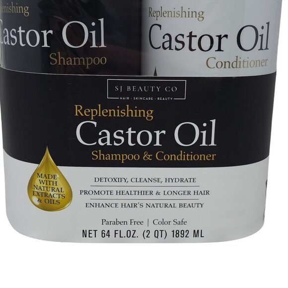 Beauty Untouched Replenishing Castor Oil Shampoo and Conditioner JUMBO SIZE 32oz - Picture 2 of 5